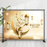 Lofaris Champagne Moon Pendant Lantern Bokeh Ramadan Backdrop